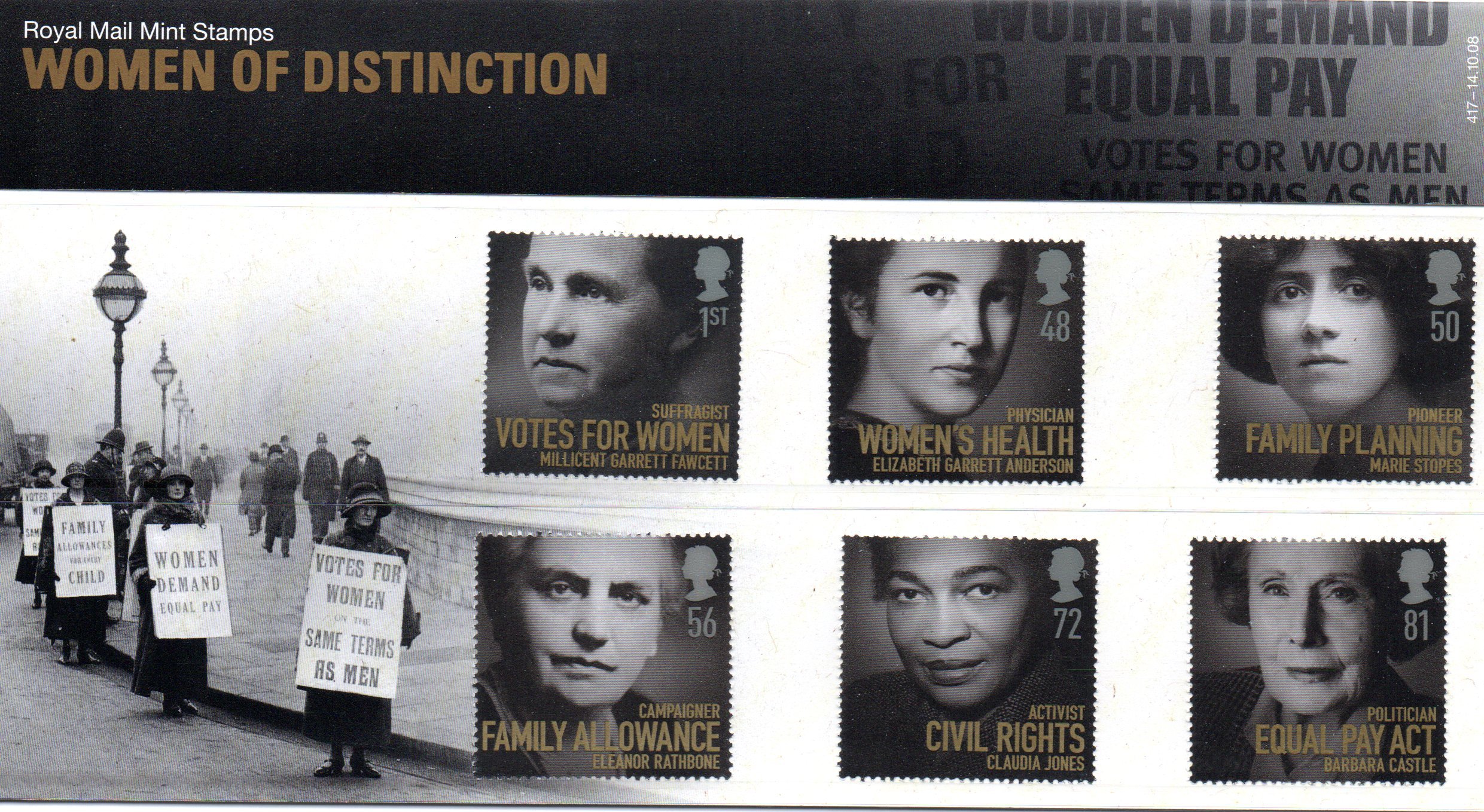 2008 WOMEN OF DISTINCTION Stamp Presentation Pack 417