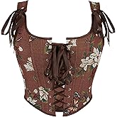 NociHah Renaissance Corset Top for Women Floral Corset Bustier Top Vintage Camisole Y2K Floral Tank Top