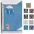 FenceSource Wave Slat (9 Colors) Single Wall Bottom Locking Privacy Slat for 4', 5', 6', 7' and 8' Chain Link Fence (4 ft, Sky Blue)