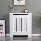 AVC Designs Kensington Radiator Cover Modern MDF White Grey Vertical Slat view 4