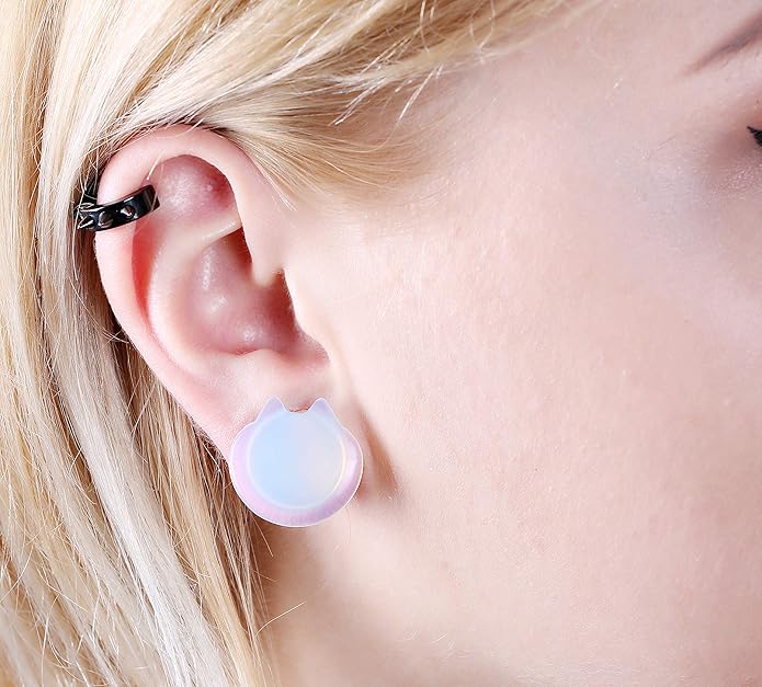 Amazon.com: WBRWP - Juego de 2 tapones para orejas de gato ...