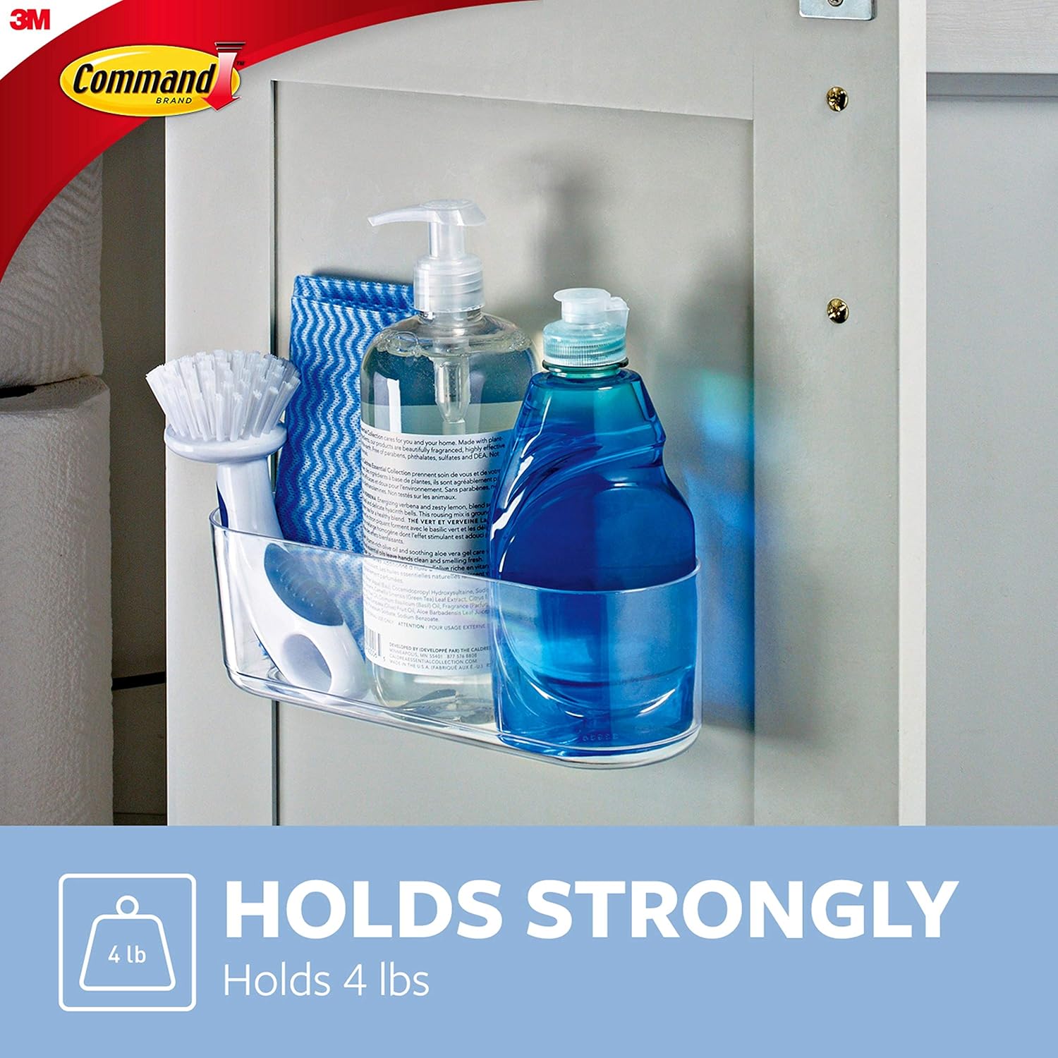 Command Large Caddy, Clear, Organize your dorm - Kitchen Storage And Organization Product Sets - 