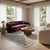 nuLOOM Charline Grey Striped Power Loomed Area Rug, 9' x 12' | Nuloom Charline Striped 9' x 12' Area Rug for Living Room Bedroom Dining Room, Grey