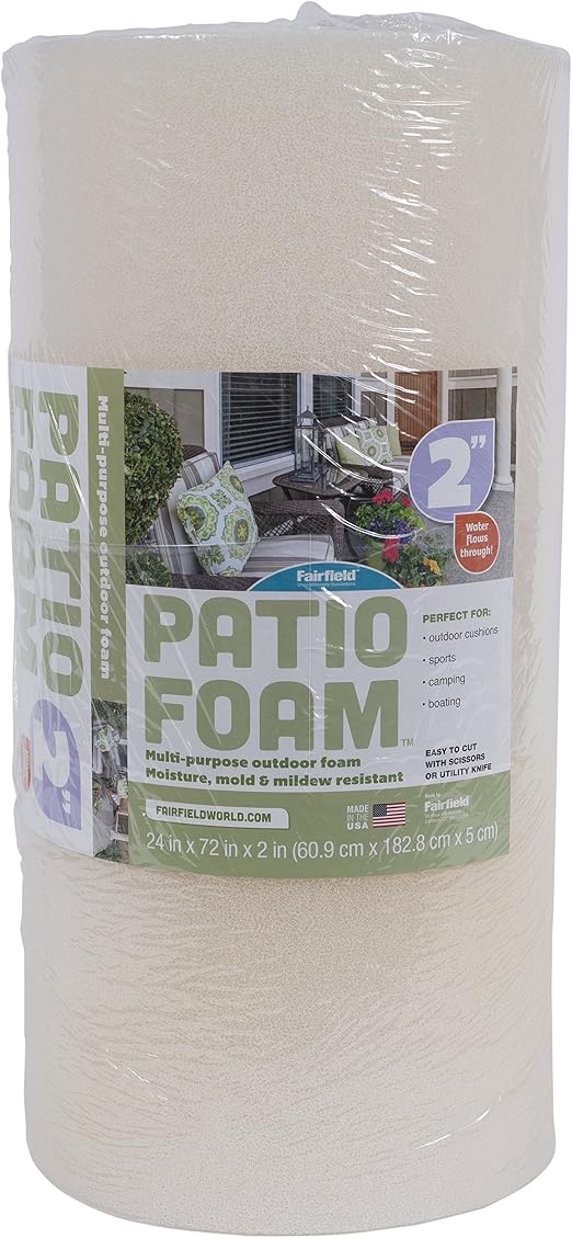 Foamrush Premium Quality Dryfast Outdoor Anti Mildew Upholstery Foam Sheet For Outdoor Marine Furniture 6 X 26 X 26 Chair Cushion Foam For Patio Furniture Wheelchair Seat Cushion Replacement Cushion Upholstery Foam