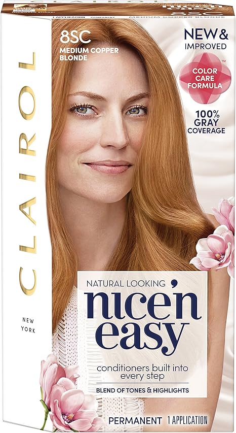 Clairol Nice N Easy 8sc Medium Copper Blonde Permanent Hair