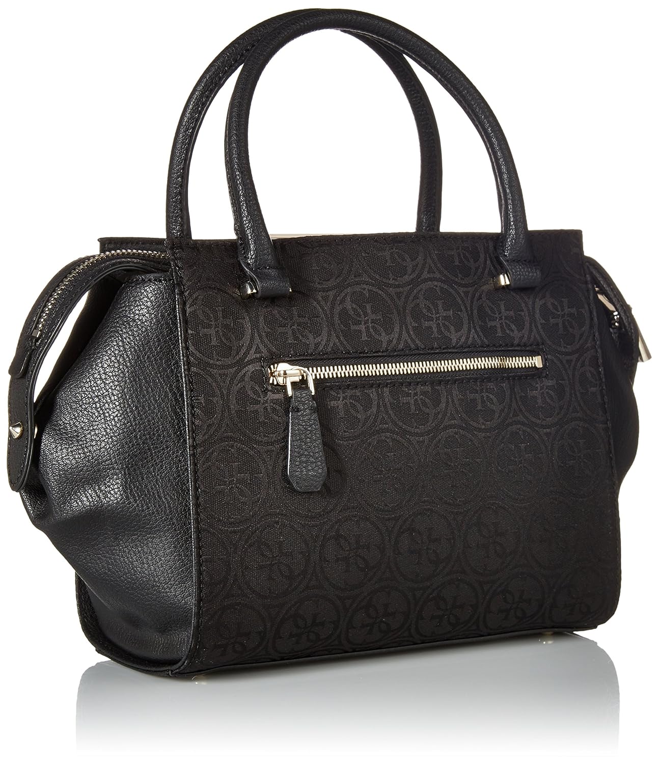 guess ryann jacquard satchel bla