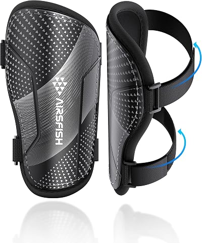 AirsFish CE Shin Pads Boys Kids Football Shin Guards Breathable Non Slip