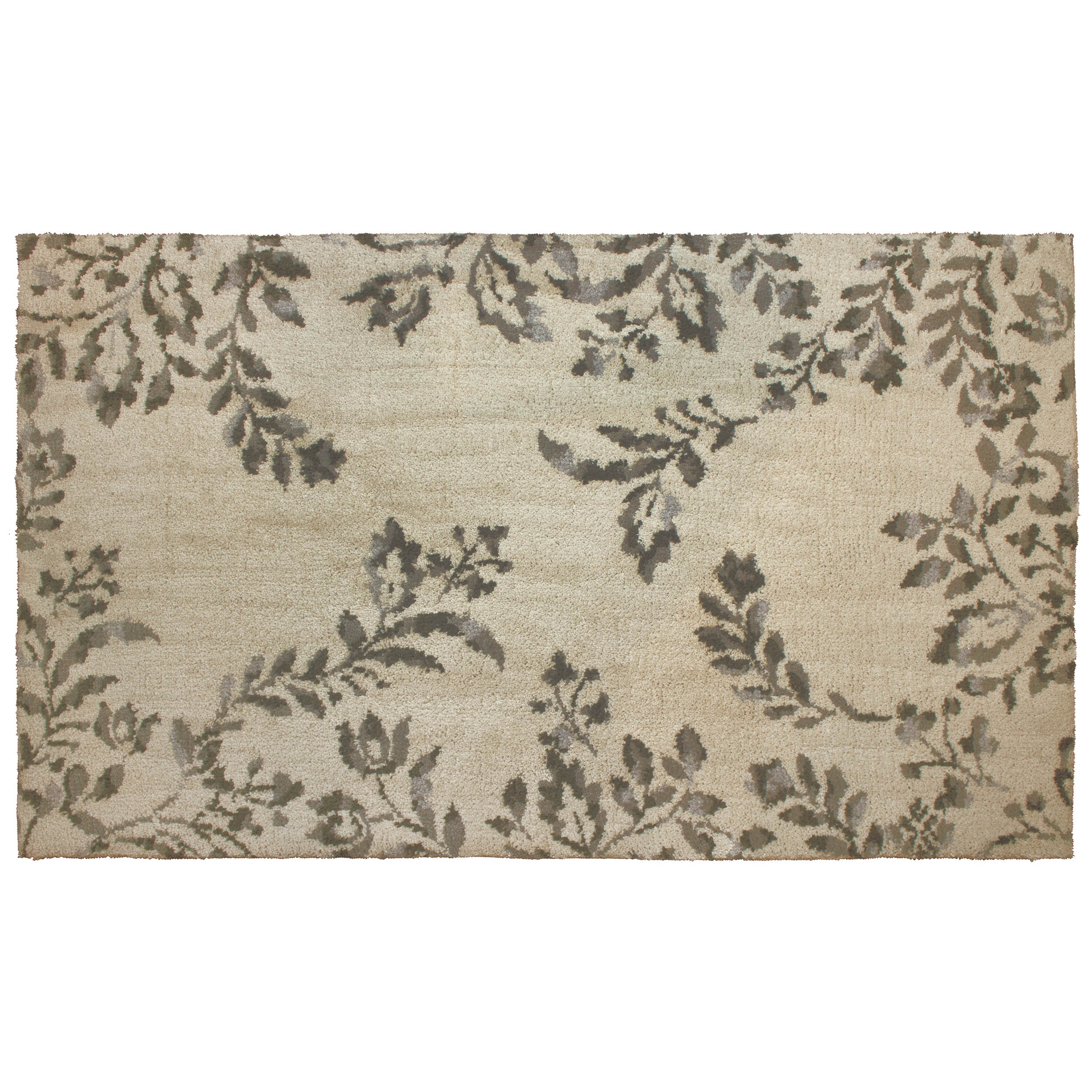 Laura Ashley Winchester Plush Knit Microfiber 5' X 8' Accent Rug, Taupe