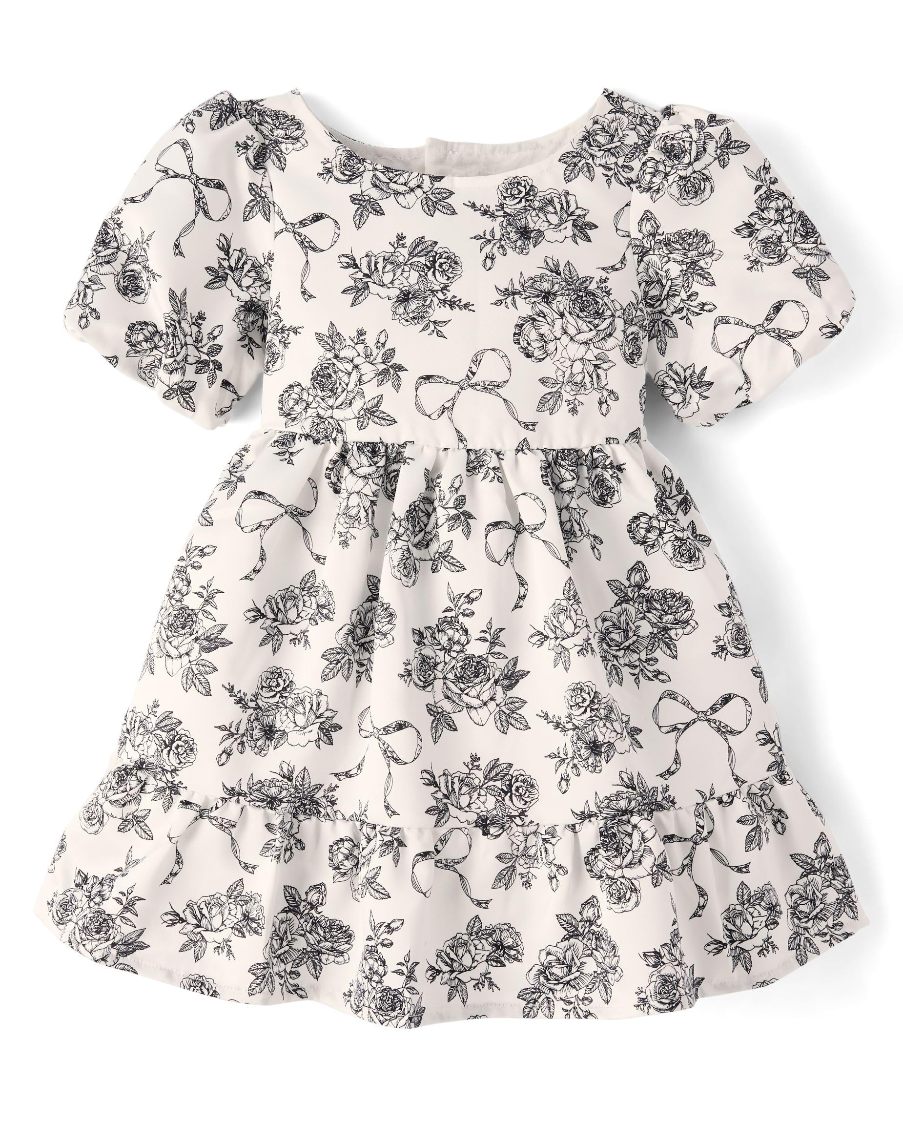 Gymboree,Girls,and Toddler Short Sleeve Dressy Dresses,Cream Floral,5 Years