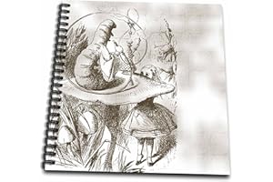 3dRose LLC db_110199_2 Memory Book, 12 by 12-Inch, Caterpillar on Mushroom Vintage Alice in Wonderland