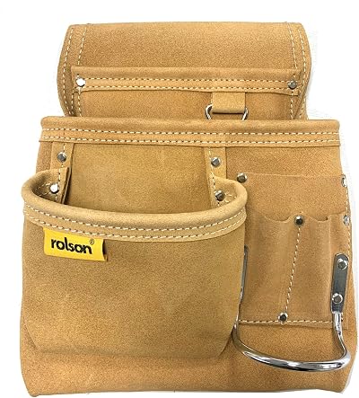 Rolson 68525 Single Leather Tool Organiser Pouch with Hammer Holder