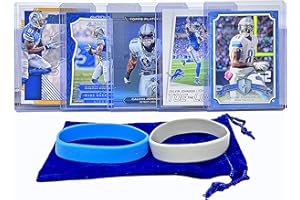 FRUZELG Calvin Johnson Football Cards (5) Assorted Bundle - Detroit Lions Trading Card Gift Set