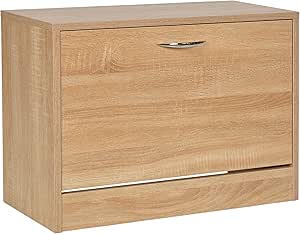 ts-ideen Zapatero banco color roble claro para pasillo o entrada 45 x