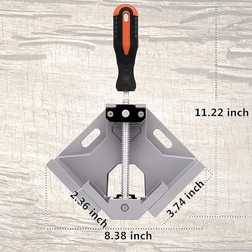 2-Pack 90 Degree Right Angle Clamps – Aluminum Alloy Adjustable Corner Clamps For Woodworking, Welding, Framing