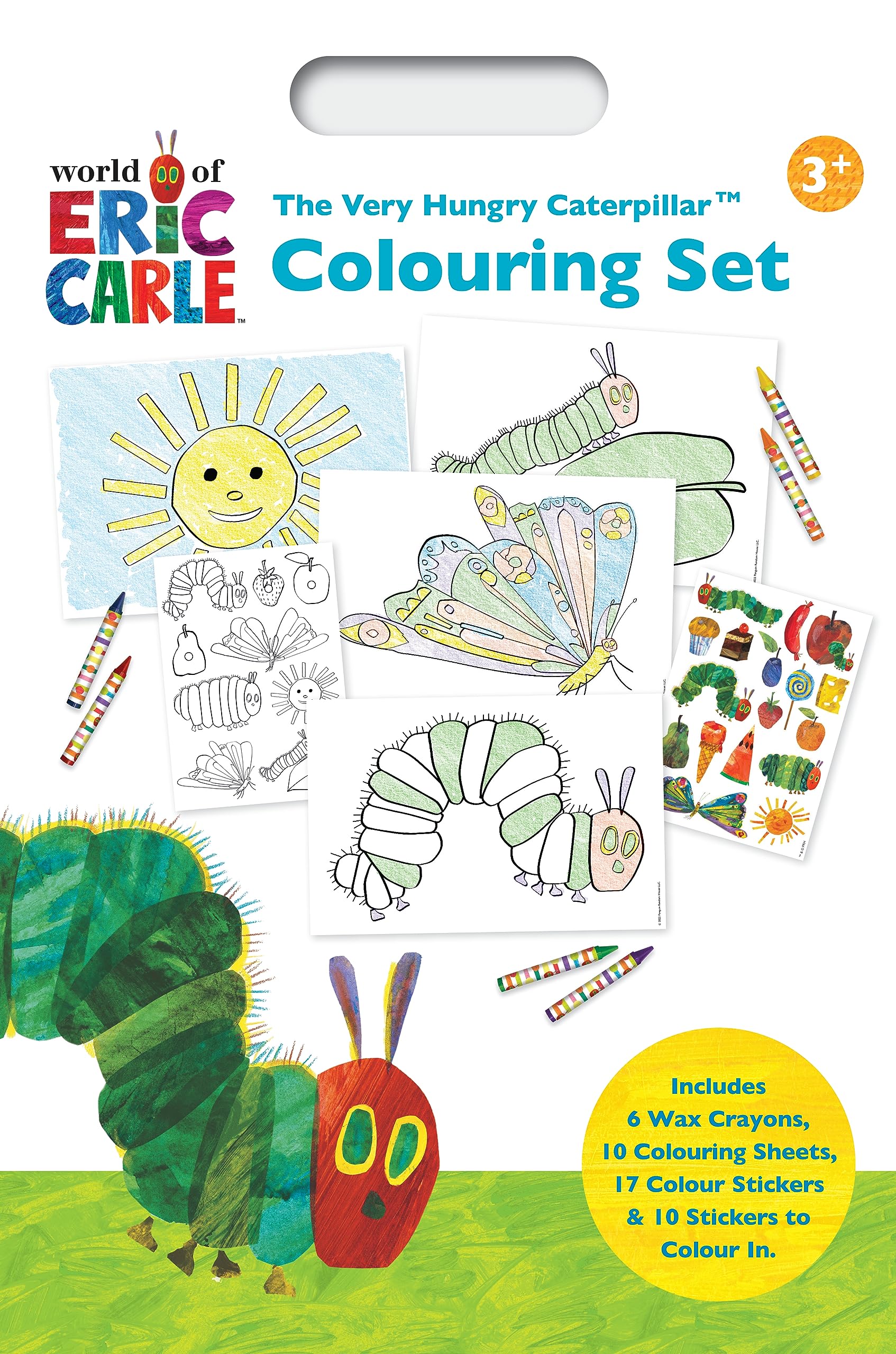 Robert Frederick Very Hungry Caterpillar Children's Colouring Set with Crayons and Stickers A4 Multicoloured 1 Box