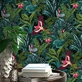 Rasch Tropical Rainforest Wallpaper 214727 Green Teal Jungle Leaves 10m view 4