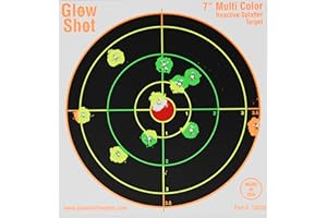 GLOWSHOT TARGETS 100 Pack - 7" Reactive Splatter Targets - GlowShot - Multi Color - See Your Hits Instantly - Gun, Rifle & Airsoft Targets