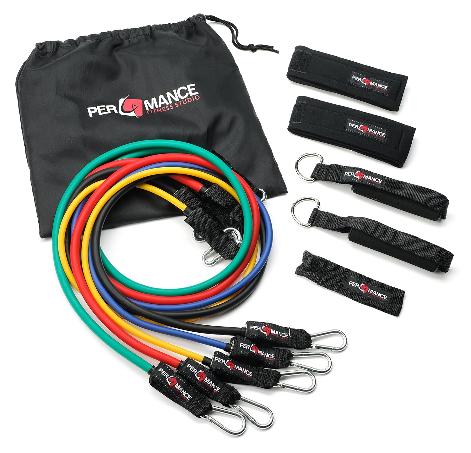 Resistance Band Set with Door Anchor, Ankle Strap