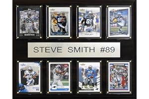 C&I COLLECTABLES NFL Carolina Panthers Steve Smith 8 Card Plaque