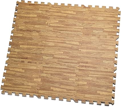 Hemingweigh Printed Wood Grain Interlocking Foam Anti Fatigue