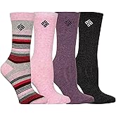 Columbia Parallel Lines Crew Socks 4 Pair, Assorted, One Size