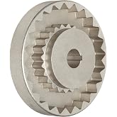 Martin 8S 1 3/8 Quadraflex Coupling Flange, Sintered Steel, Inch, 1.375" Bore A, 1.375" Bore B, 5.45" OD, 2.094" Length, 1135 in-lbs Nominal Torque