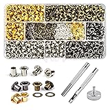 YHNTGB 600Pcs 3/16inch Metal Eyelets Grommets Kit
