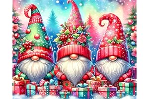 Meothan Paint by Numbers Kits for Adults Beginners- Easy Canvas Christmas Gnomes Paint by Number for Home Decor and Gifts 16X20 inch