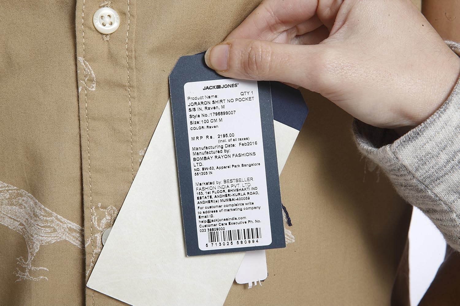 jack & jones men's casual shirt