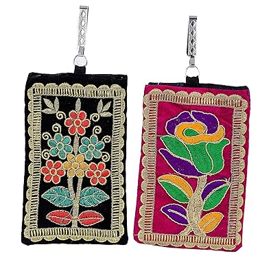 Craft Trade Handicraft Ladies Traditional Mobile Pouch Wallet Saree Waist Clip For Women