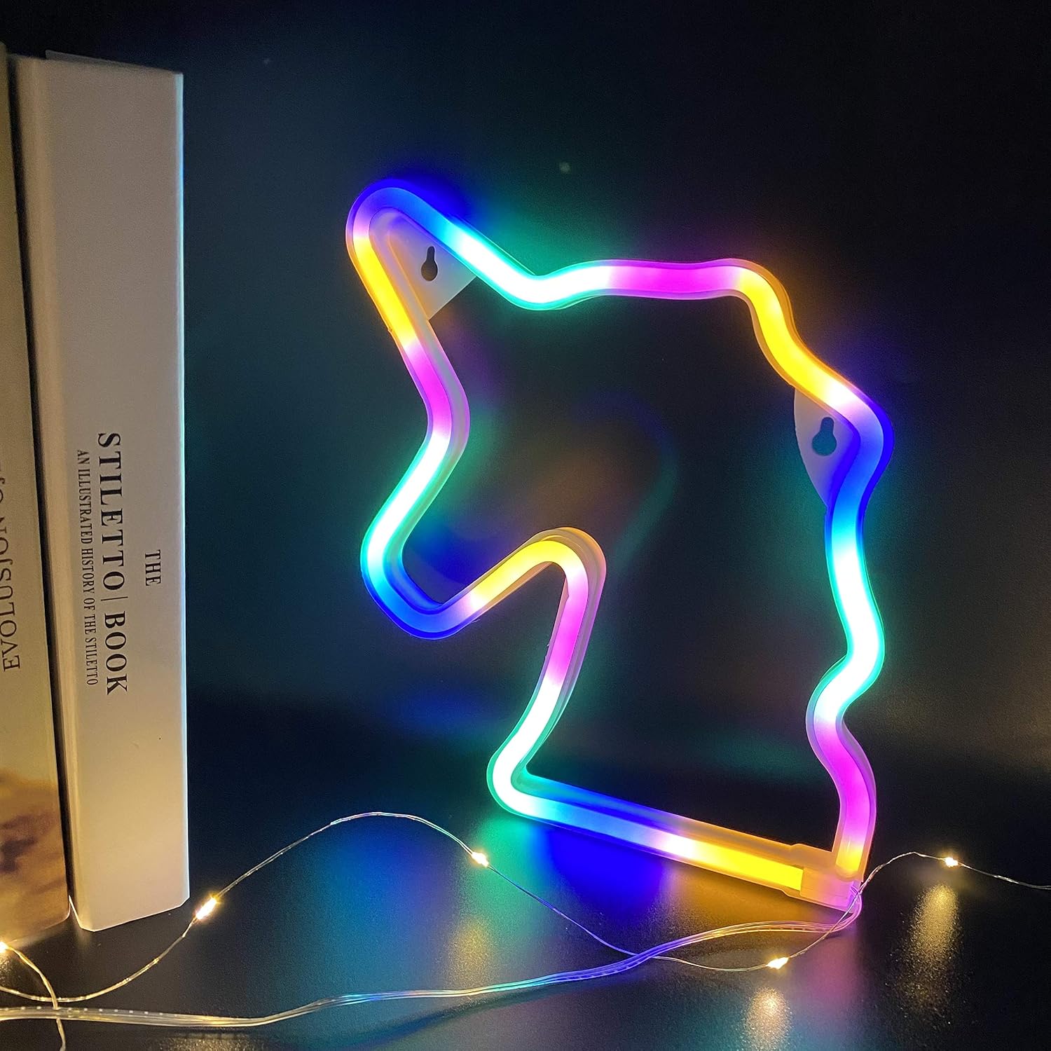 Neon Light Unicorn Shaped Neon Sign LED Night Lamp for Home Bedroom Wall Decoration Party Supplies - Image 5