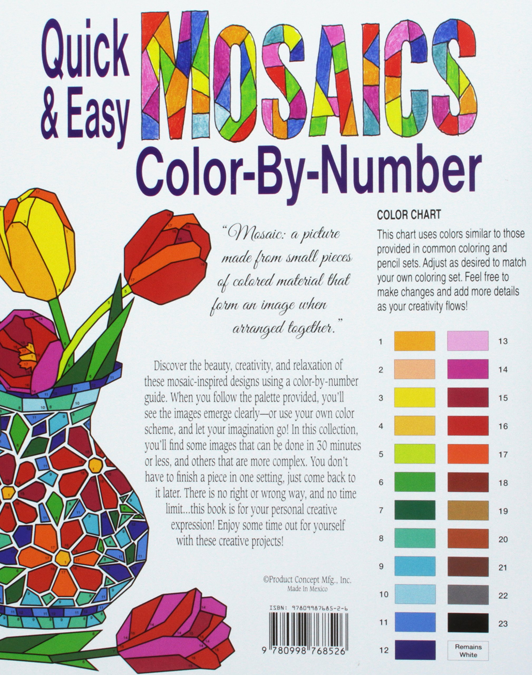Amazoncom Quick Easy Mosaics Color By Number - 