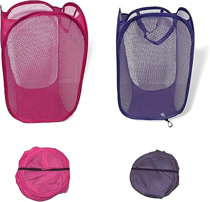2 x Pop-Up Wäschekorb Wäschebox Wäschesammler Reise Wäschesack
