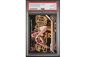 HOFSM.COM HALL OF FAME SPORTS MEMORABILIA Graded 2023 Topps Bowman U Now Caitlin Clark #15 Rookie RC Basketball Card PSA 10 Gem Mint