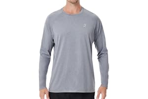 Roadbox UPF 50+ Sun Shirts for Men, UV Protection Long Sleeve Swim Shirt, Lightweight Rash Guard for Fishing Hiking Running