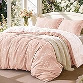 Love's cabin Floral Comforter Set Cute Bedding Full Reversible 3Pcs Pink | Filled With Premium Down Alternative Blend, All season, Cloud Comforter Set Bedroom Aesthetic For Girls Women, Gift, OEKO-TEX