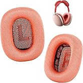 Ear Cushions for AirPods Max Headphone - Upgraded Mesh Earpads Replacement Compatible for Apple AirPods Max with Silicone Layer, Magnet, Memory Foam and Noise Isolation (Pink)