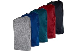 5 Pack: Boys Dry-Fit Active Athletic Performance Tank Top
