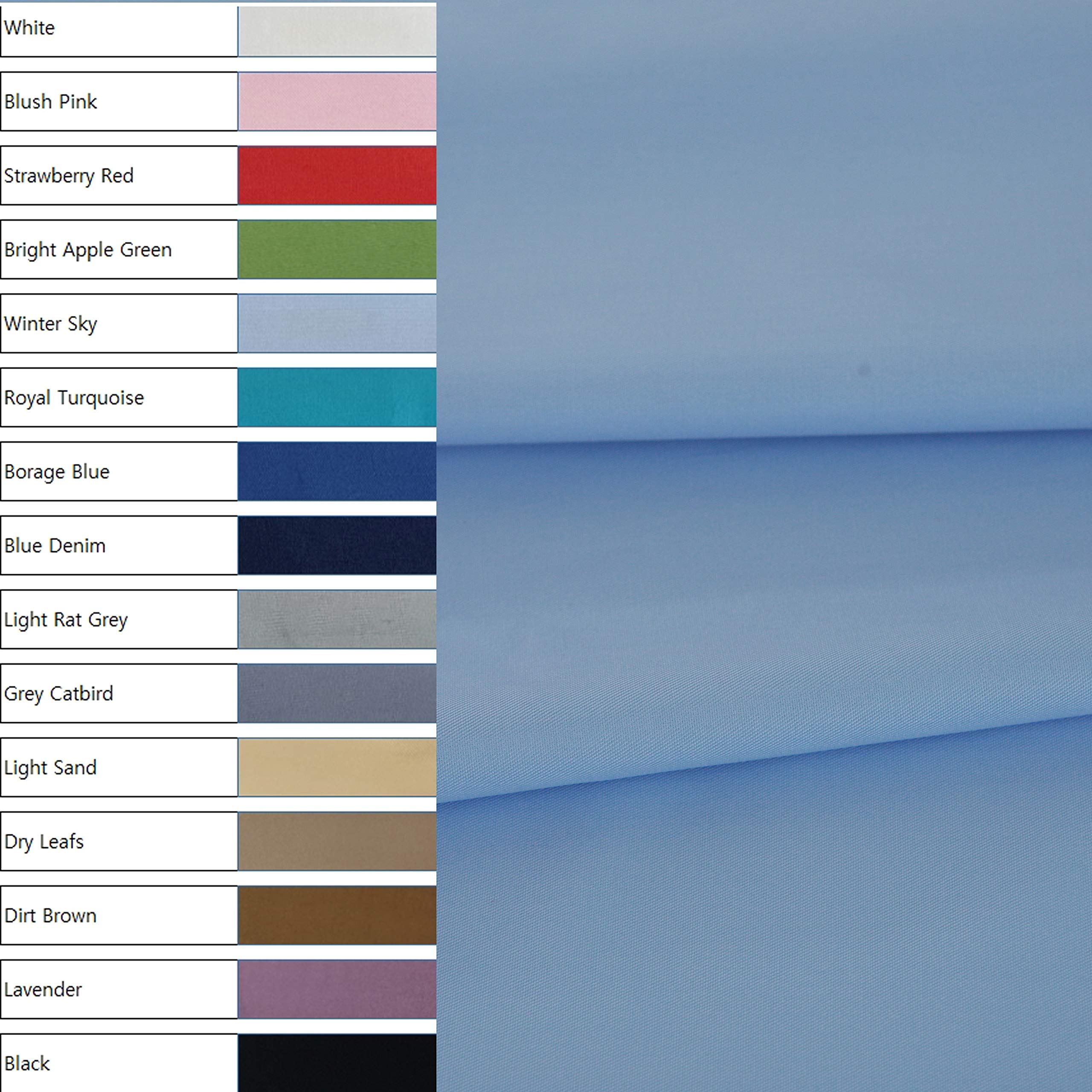 COTTONVILL 40COUNT Cotton Solid Fabric (3yard, 05-Winter Sky)