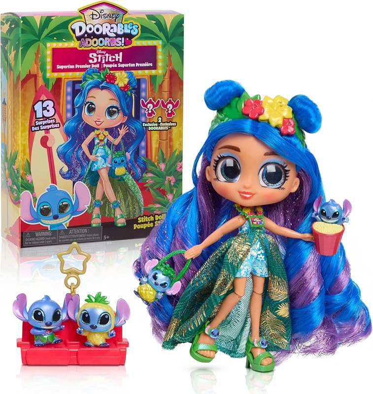Muñeco del alienígena Stitch ADOORBS de Disney Doorables, muñecas coleccionables, Juguetes para niños a Partir de 5 años de Just Play