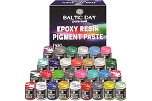 BALTIC DAY 30 Pigment Pastes for Epoxy Resin Set - Opaque Resin Pigment - Epoxy Dye Paste - Mica Powder Paste