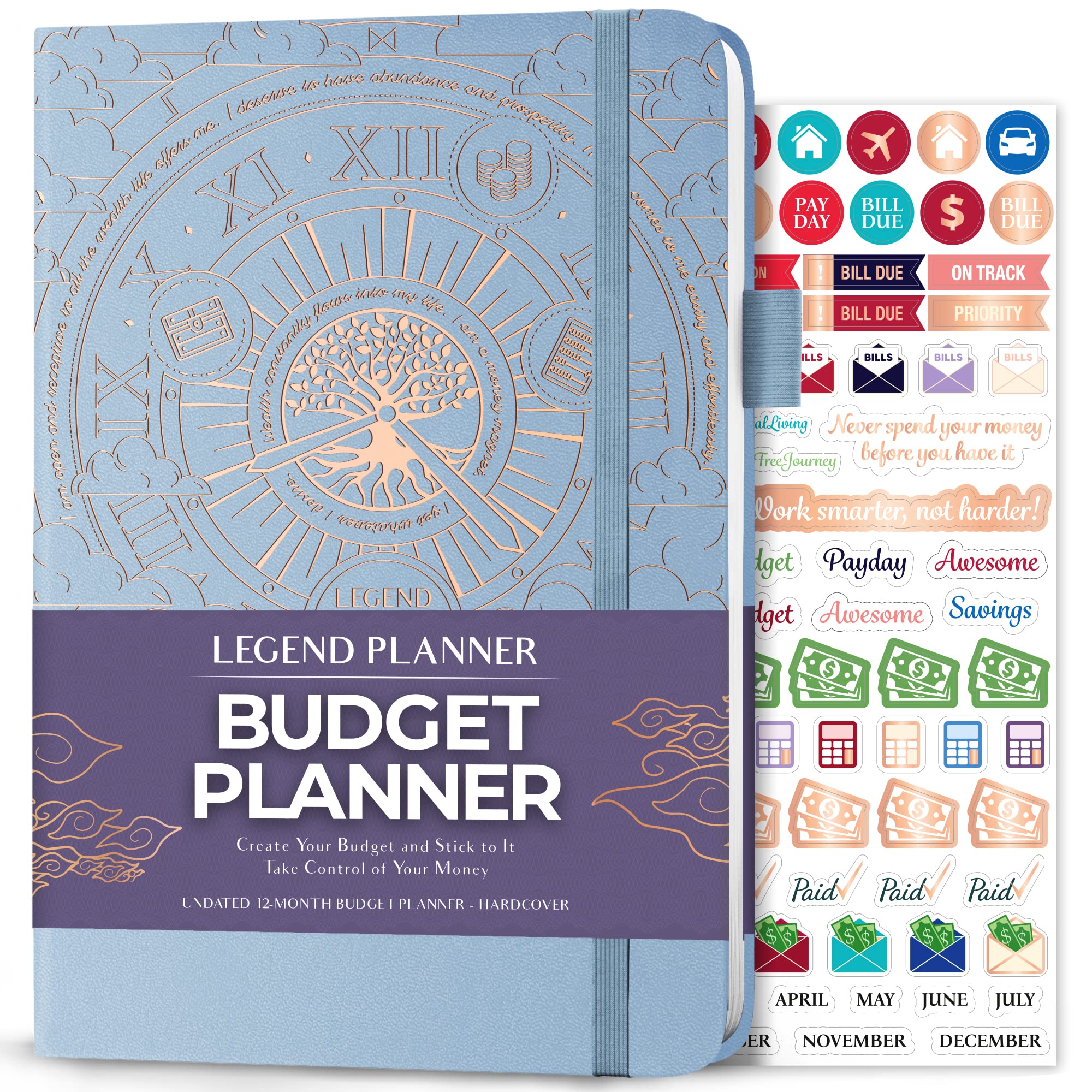 Legend Budget Planner – Financial Organizer Book. Money Account & Expense Tracker Notebook Journal for Household Monthly Budgeting (Periwinkle)