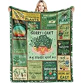 LNKRFRPA Plant Gifts Blanket, Plant Lover Gifts for Women/Lady/Mom, Gardening Gift for Woman, Garden Gift for Mom Grandma, Gifts for Gardeners Woman Blanket 60"x50"