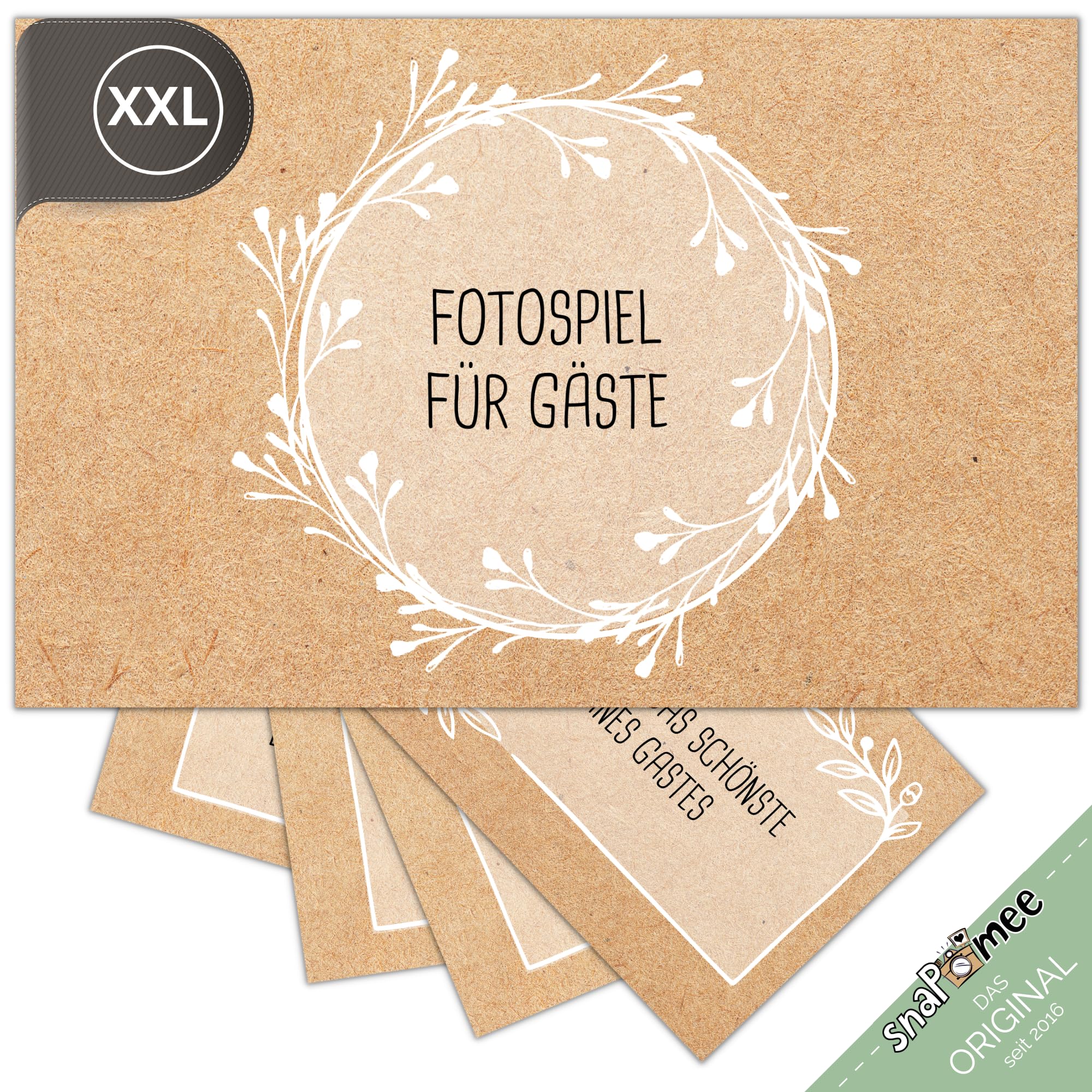 SnaPmee 100 Photo Tasks Wedding by SnaPmee,Photo Game for Guests on Kraft Paper,Funny Wedding Game,Playable with Polaroid Cam & Disposable Cameras,Beautiful Decoration