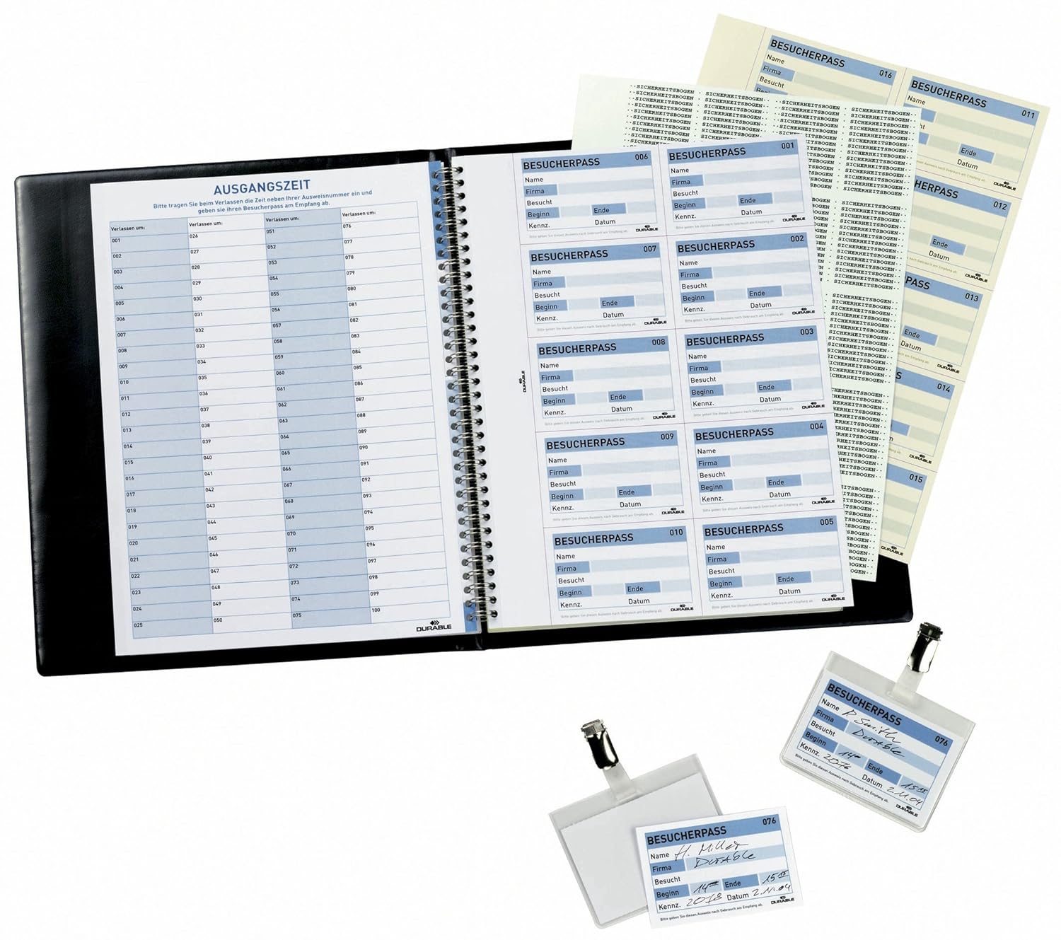 deutsch, für 100 Namensschilder Durable 146461 Nachfüllsatz für