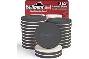 Yelanon Felt Furniture Sliders, 20pcs-3 1/2” Furniture Sliders for Carpet, Furniture Pads Hardwoods Floors, Heavy Furniture Movers Sliders, Reusable Moving Pads, Floor Protectors for Carpet