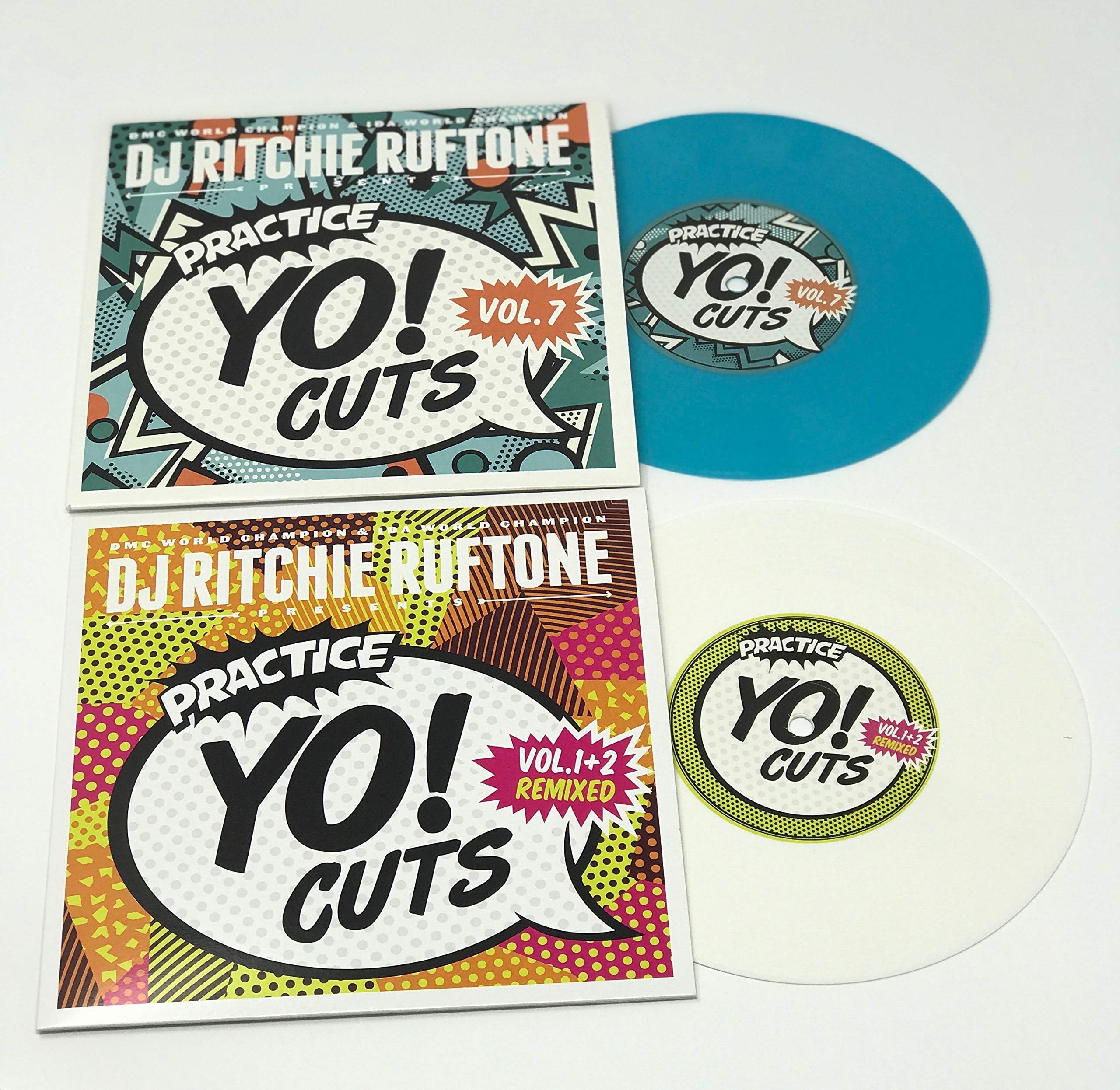 DJ Ritchie Ruftone Practice Yo! Cuts Scratch Pack. Vol 1+2 Remixed & Vol 7 for your Numark PT01 Scratch or Reloop Spin Portable Turntable