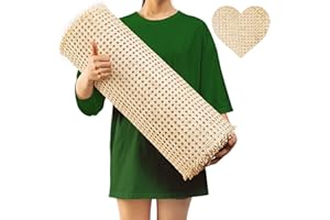 LUSYDECO 36" Width Rattan Cane Webbing Roll 7 Feet Length Hexagon Weave Pre-Woven Cane Mesh Net Open Weave Wicker Cane Webbing Rattan Sheet for Furniture, Chair, Cabinet, Ceiling (7 FEET)