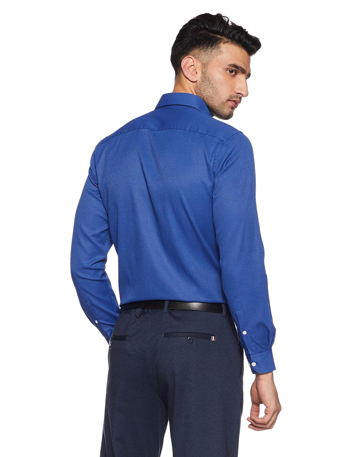 peter england men's plain slim fit formal shirt