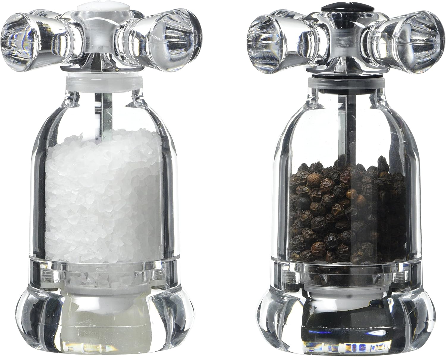 T&G Tap Pepper and Salt Mill Gift Set, Acrylic, 115 mm Amazon.co.uk Kitchen & Home
